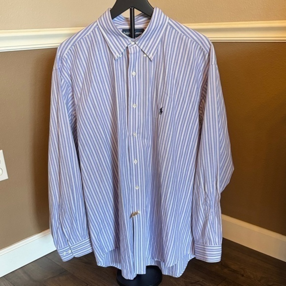 Polo by Ralph Lauren Classic Blue and White Dress Shirt